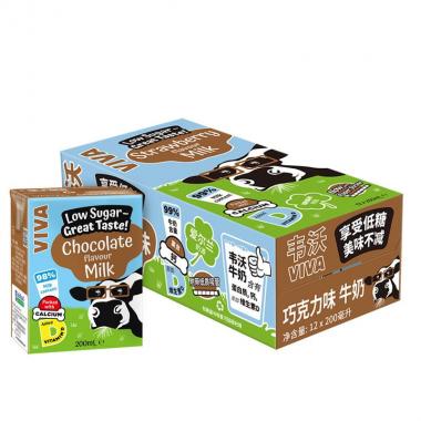 爱尔兰进口韦沃巧克力牛奶200ml*12盒